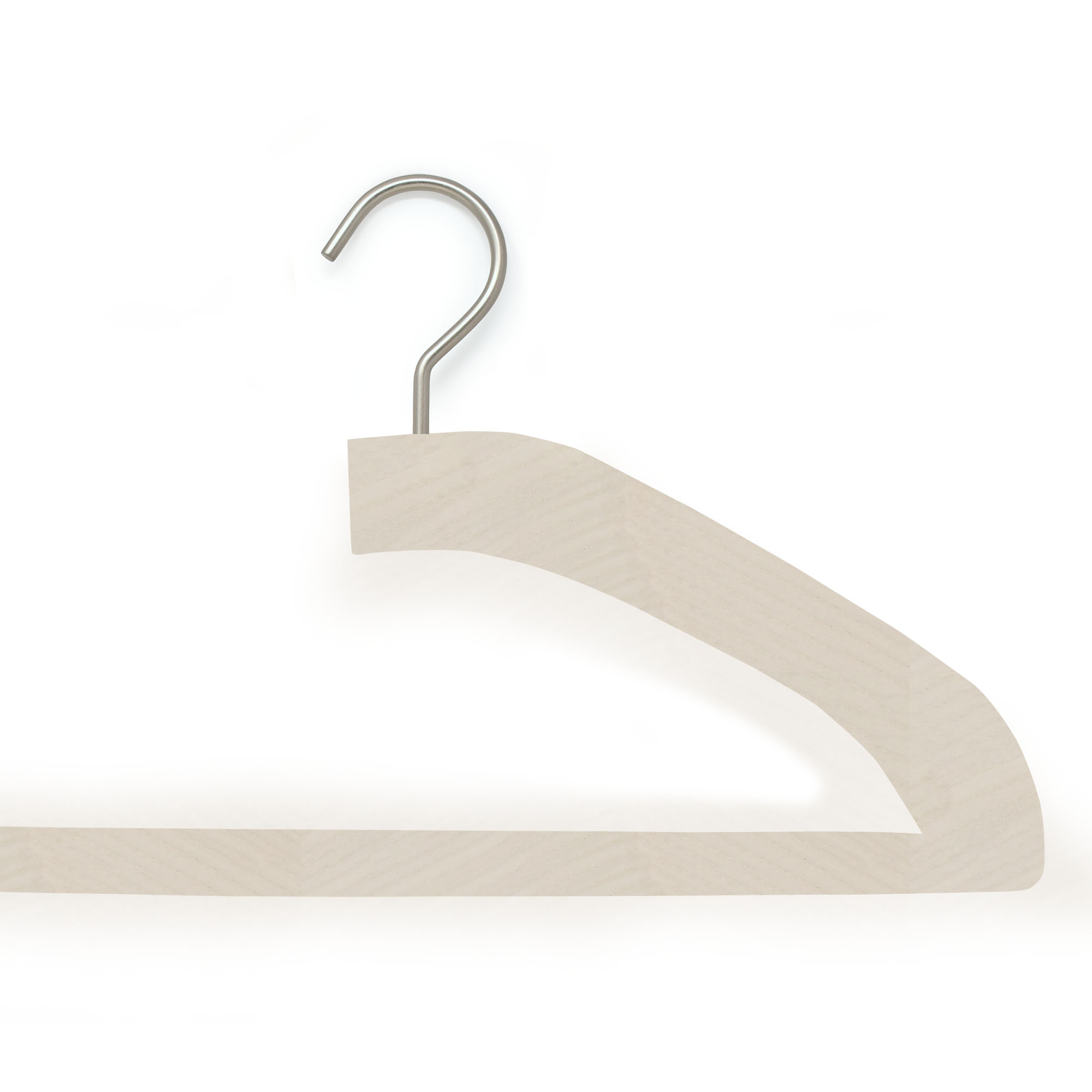 cintre en bois pour pantalon coloris blanc lasuré