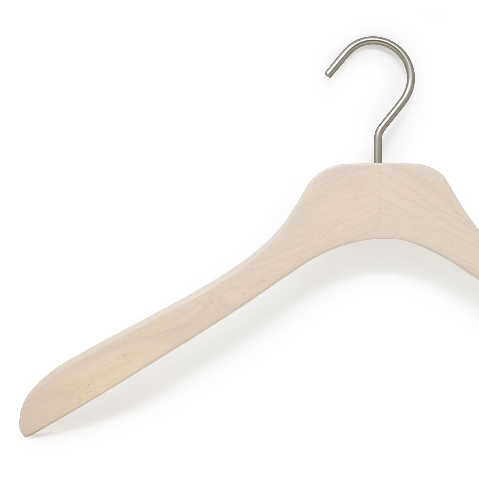 cintre pour chemise largeur 43 cm, coloris blanc lasuré