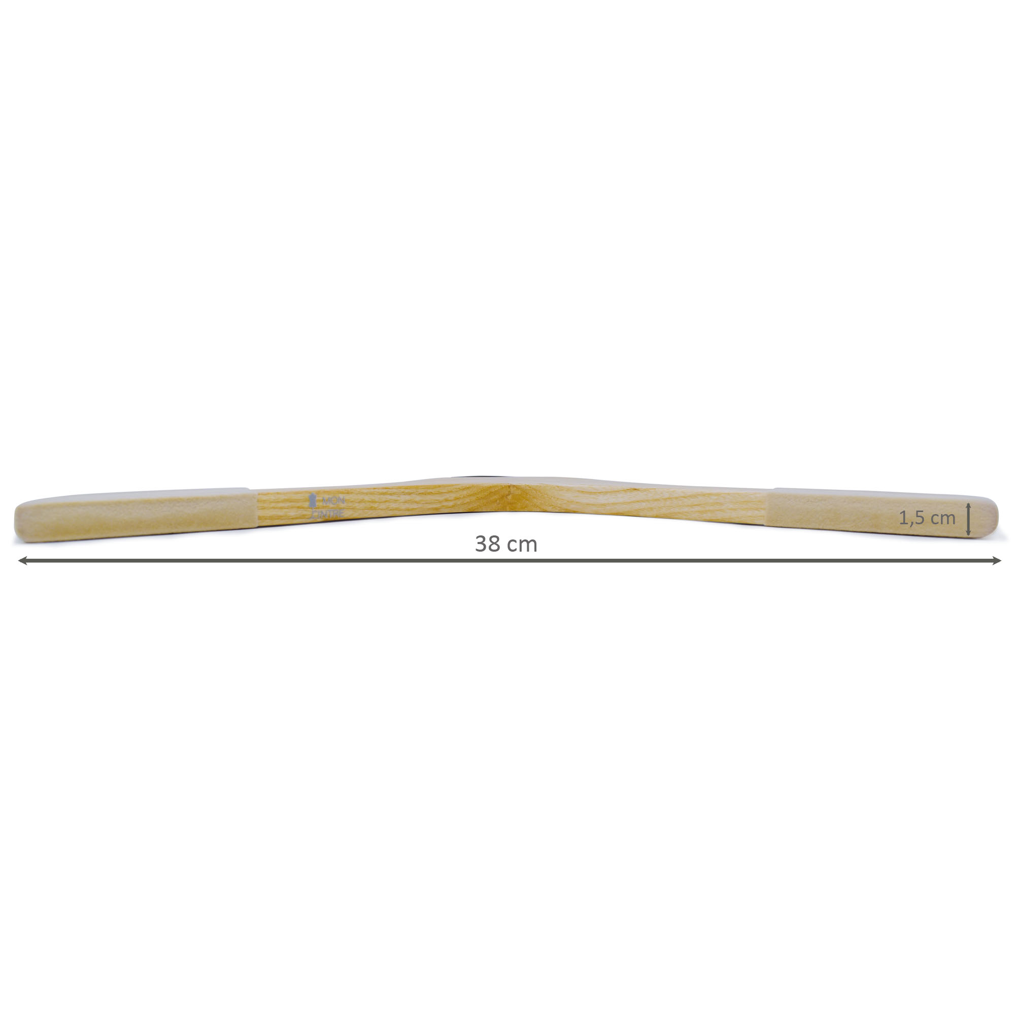 cintre-robe-chemisier-bois-CLA3815FLO-NA-4jpg Cintre en bois naturel avec antiglisse pour robe et chemisier - 38 cm