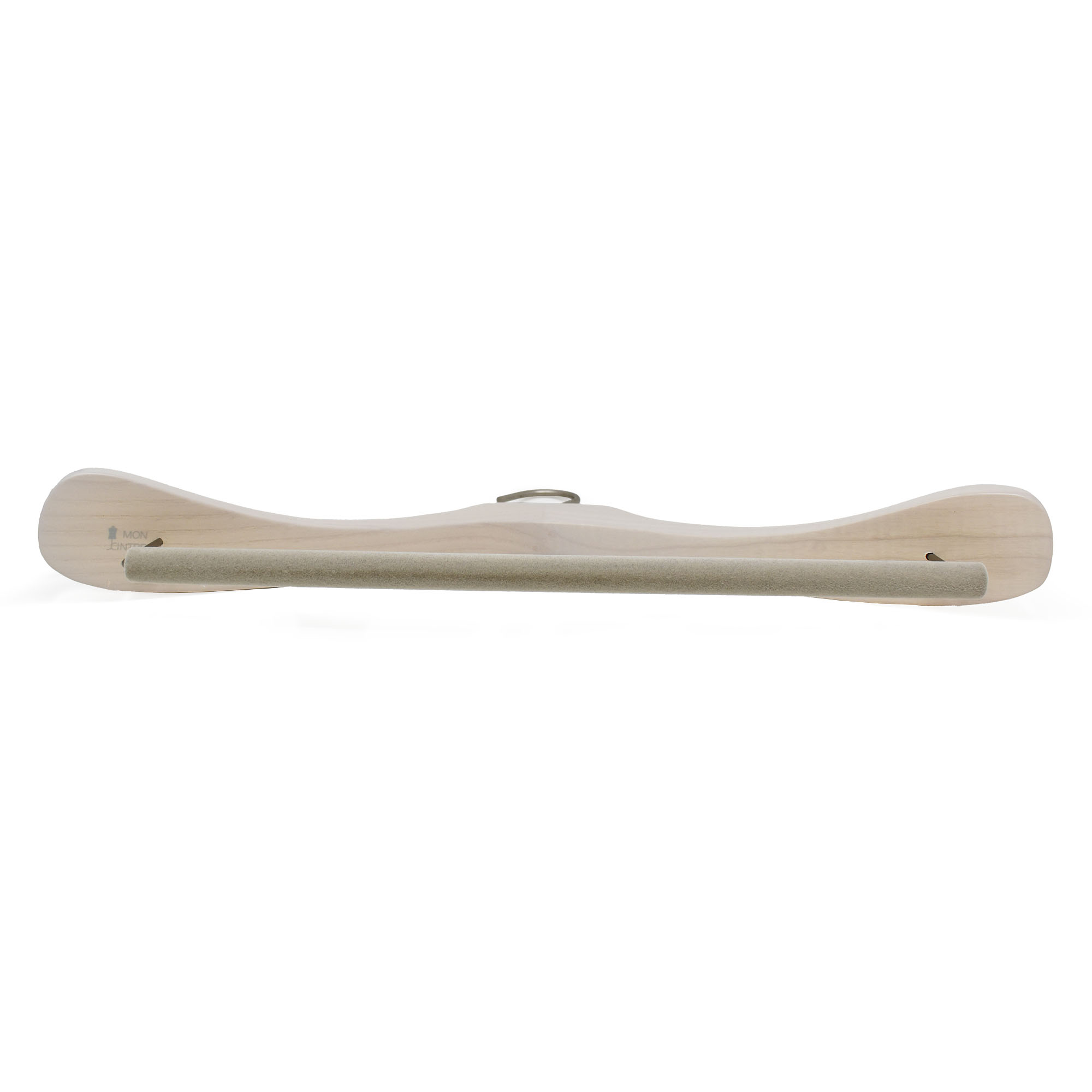 cintre-costume-blanc-barre-CLA4555BAR-WW-3 cintre pour costume de luxe en bois avec barre velour antiglisse et larges épaules